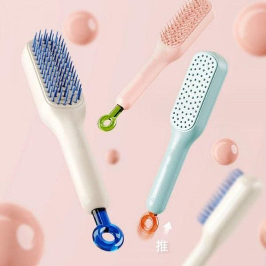 Self-cleaning Anti-static Massage Comb for Adults and Kids- Pack of 1 - Gifts4All