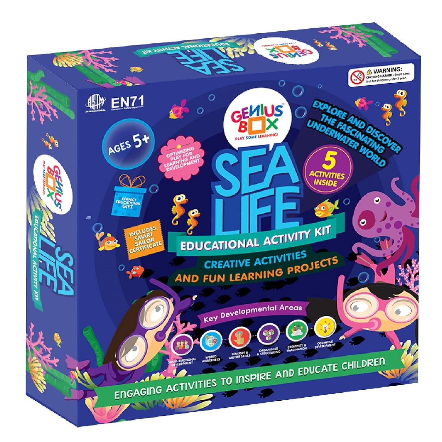 Genius Box - Play some Learning Educational Toy for 5+ Year Age: Sea Life DIY,Activity Kit, Learning Kit, Educational Kit, STEM Toy - Gifts4All