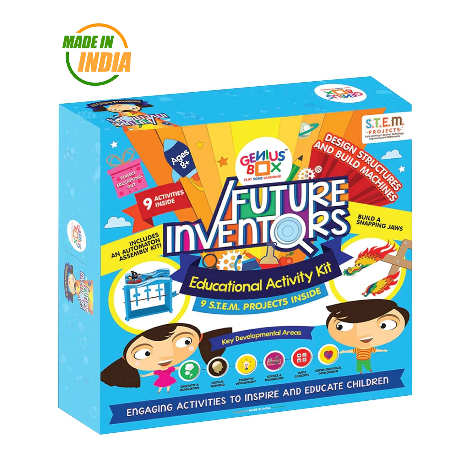 Genius Box - Play some Learning Elephant Toothpaste Science Activity Kit for 5 Years and Up: Birthday Gift, Return Gift, DIY, Educational Toy, Learning Kit, STEM Toy - Gifts4All