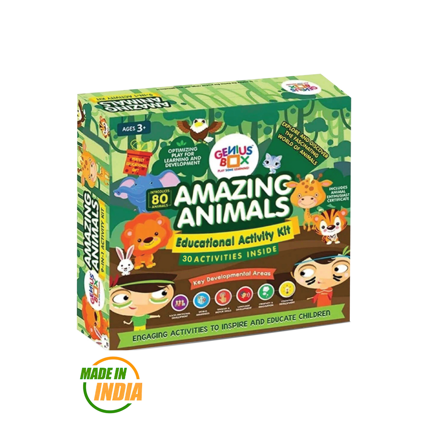 Genius Box - Play some Learning Activity Kit for 3+ Year age: Amazing Animals DIY, Educational Toy, Learning Kit, Educational Kit, STEM Toy 30 Activity Kit - Gifts4All