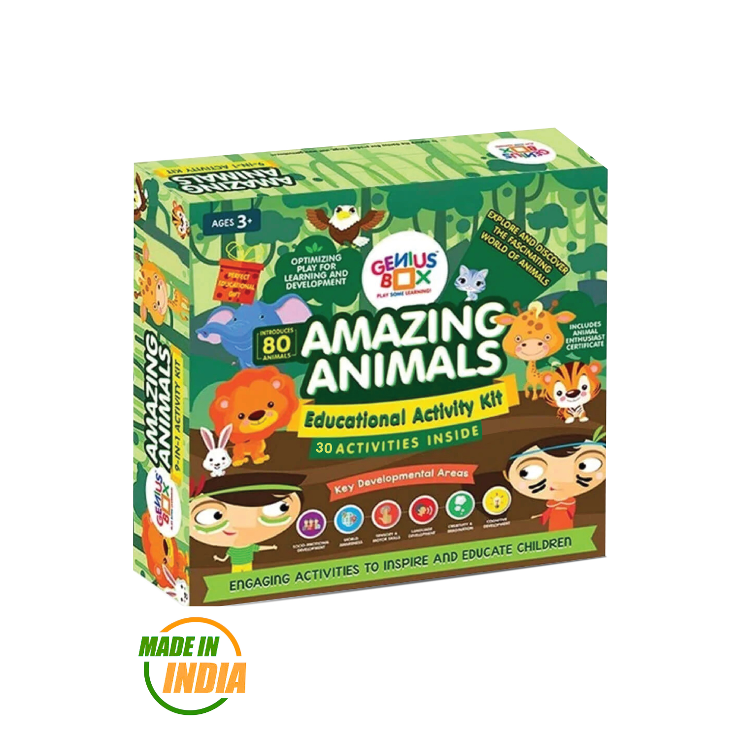 Genius Box - Play some Learning Activity Kit for 3+ Year age: Amazing Animals DIY, Educational Toy, Learning Kit, Educational Kit, STEM Toy 30 Activity Kit - Gifts4All