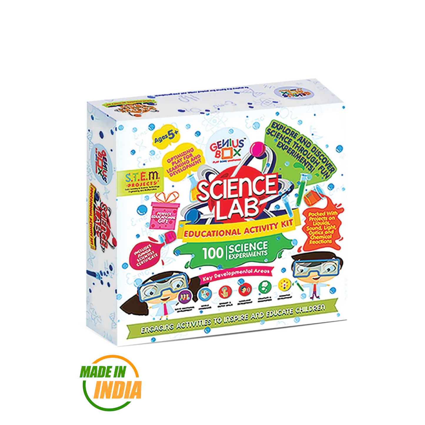 Genius Box Educational Toy for 5 Years and Up: Ultimate Science Lab DIY, Activity Kit, Learning Kit, Educational Kit, STEM Toy 100 Activity Kit - Gifts4All