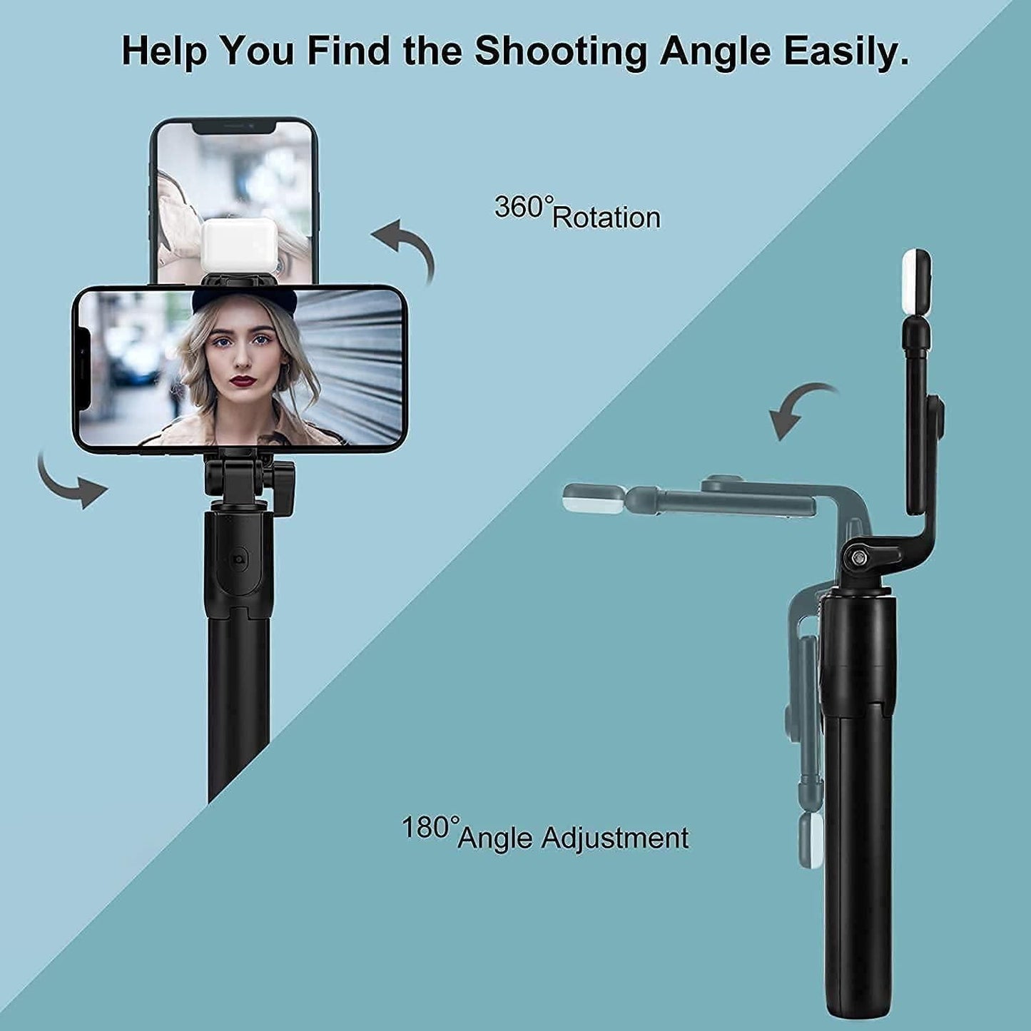 Extendable Flash 3-in-1 Selfie Stick Tripod with Bluetooth Remote - Gifts4All
