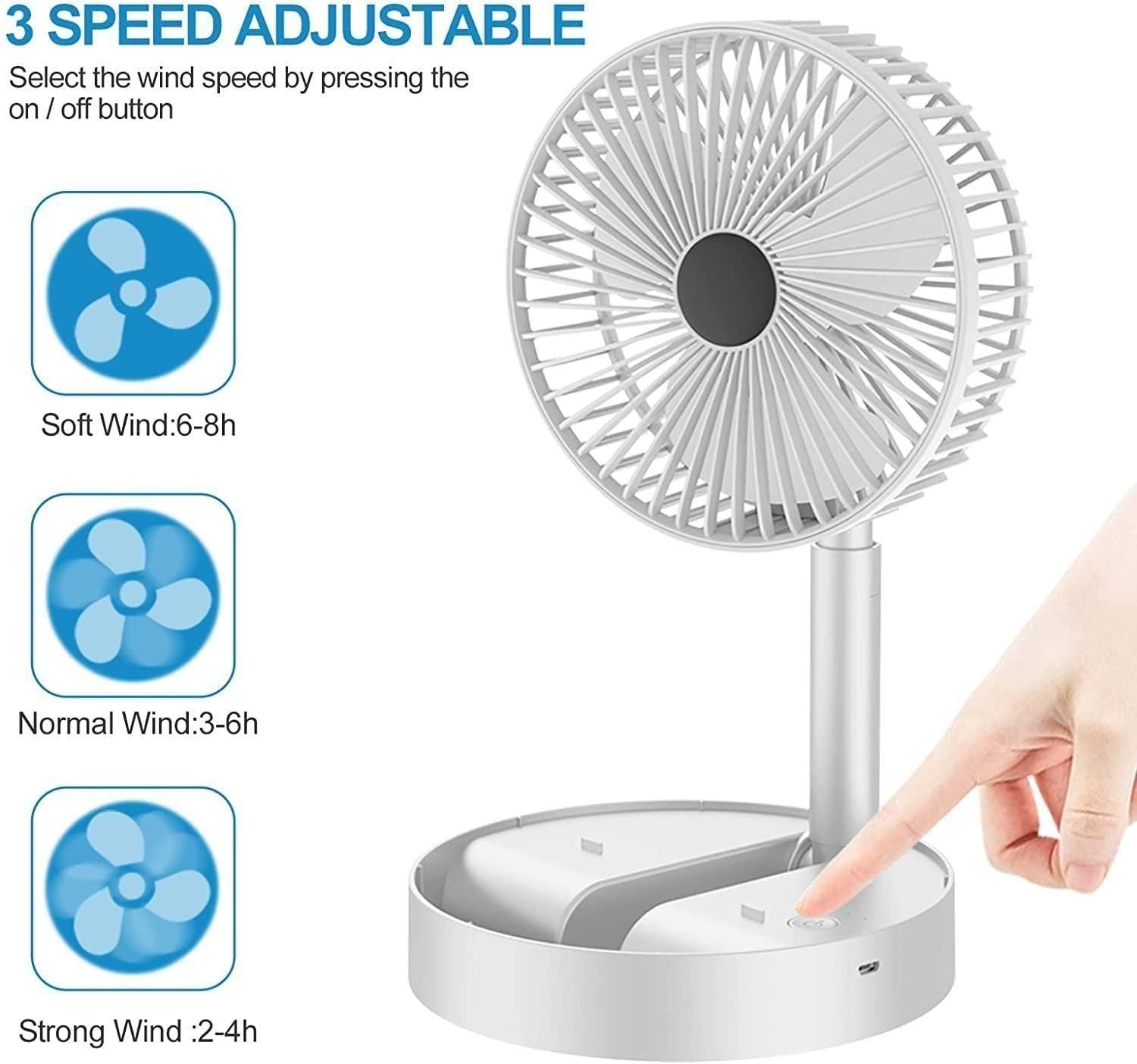 Powerful Rechargeable Table Fan - Gifts4All