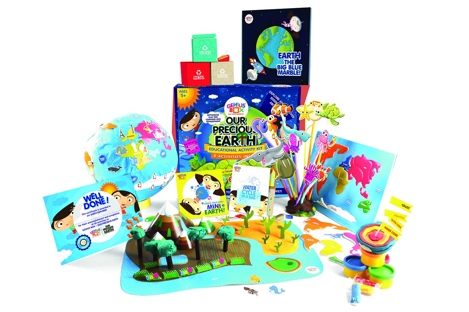 Genius Box Educational Toy for 5 Years and Up: Our Precious Earth DIY, Activity Kit, Experiment, Learning Kit, Educational Kit, STEM Toy - Gifts4All