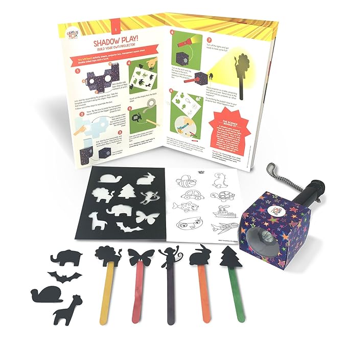 Genius Box - Play some Learning STEM Toy for 5+ Year Age: Light and Sound DIY,Activity Kit, Learning Kit, Educational Kit,Multicolor, Wood;Paper 15 Activity Kit - Gifts4All