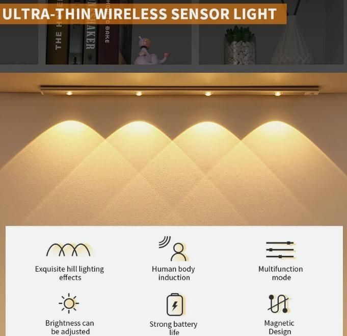LED PIR Motion Sensor Cabinet  With USB Rechargeble - Gifts4All
