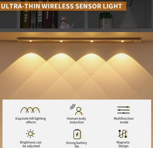 LED PIR Motion Sensor Cabinet  With USB Rechargeble - Gifts4All