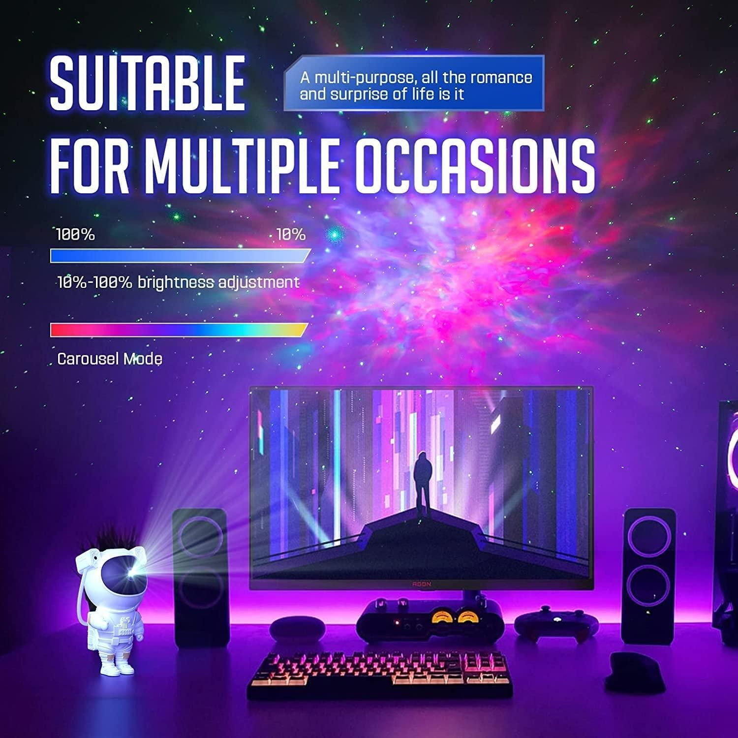 Astronaut Galaxy Projector - 360 Magnetic Head Rotation, Remote Control - Gifts4All