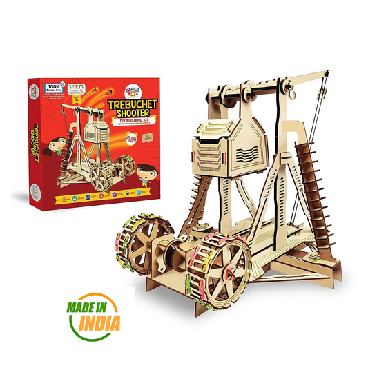 Genius Box Trebuchet Shooter DIY STEM Educational Toy and Construction Based Activity Game kit for Kids 8 to 14, Best Science Project kit Gift for Boys & Girls. - Gifts4All