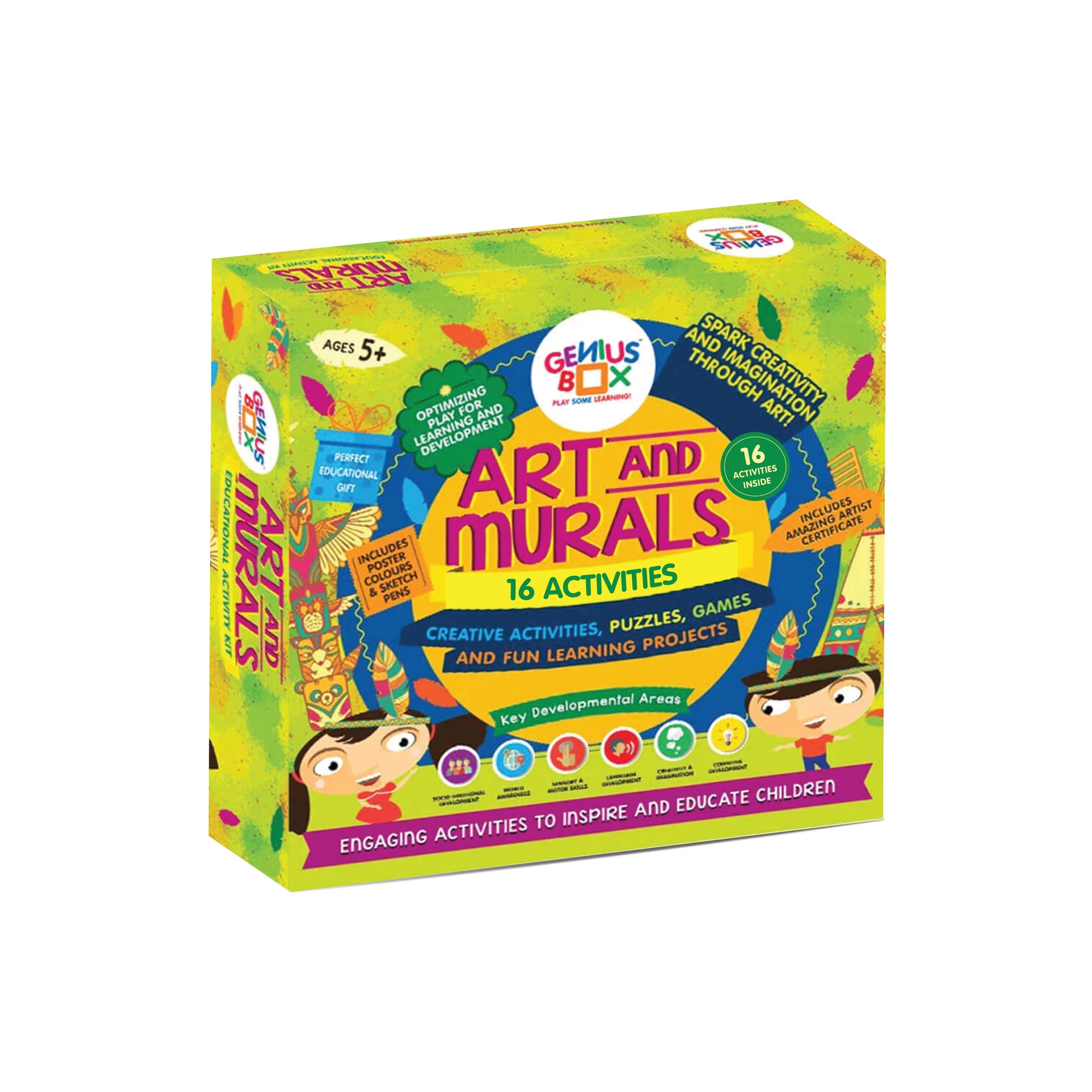 Genius Box Educational Toy for 5+ Year Age: Art and Murals DIY, Activity Kit, Learning Kit, Educational Kit, STEM Toy 16 Activity Kit - Gifts4All