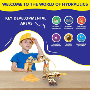 Genius Box Hydraulic Excavator DIY Science Kit for 8+ Year Age, STEM Toy, Learning Kit, Educational and Construction Kit - Gifts4All