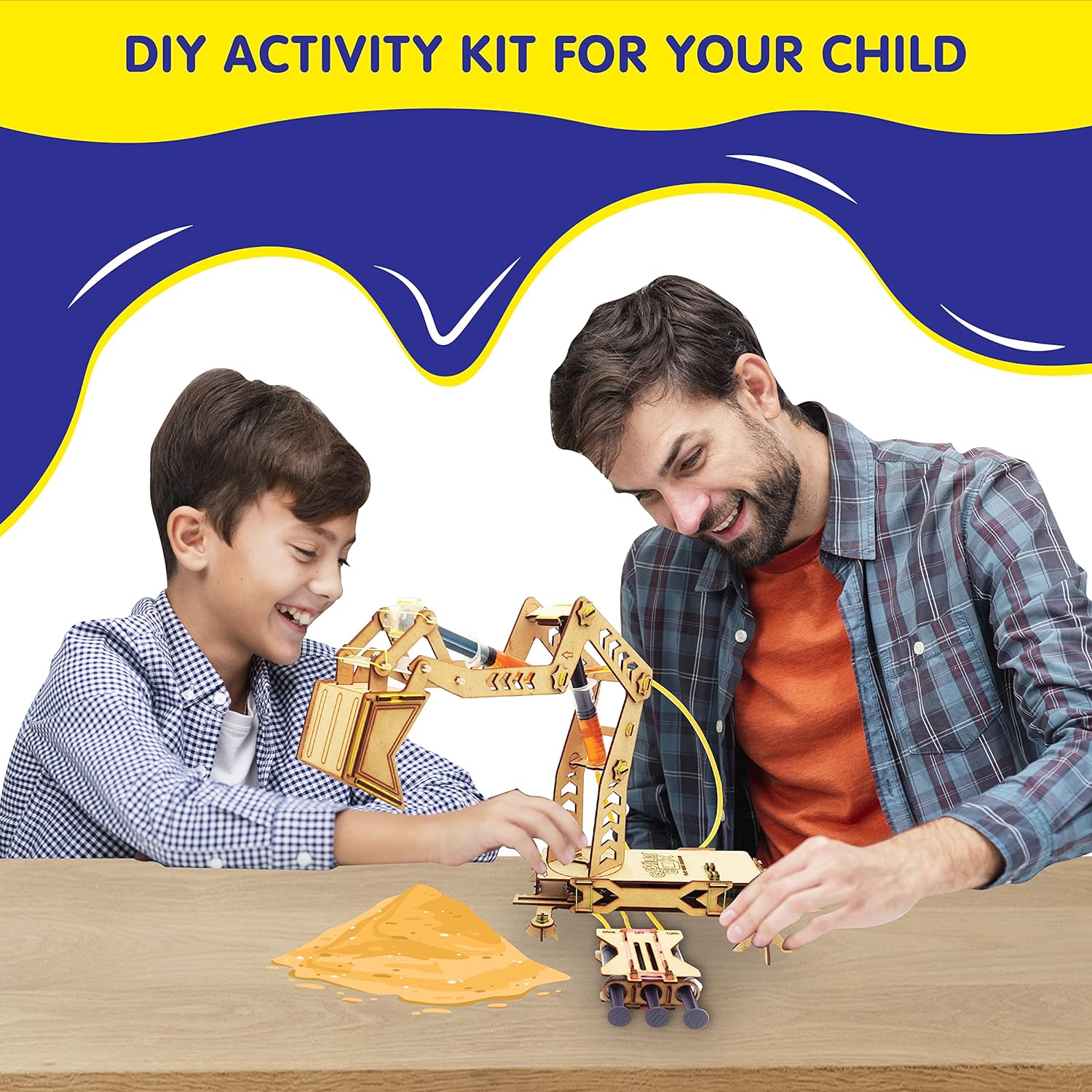 Genius Box Hydraulic Excavator DIY Science Kit for 8+ Year Age, STEM Toy, Learning Kit, Educational and Construction Kit - Gifts4All