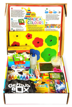 Genius Box - Play some Learning 24 in 1 Activity & Learning Kit for Children Age 3+ : Magical Colours Educational - Gifts4All