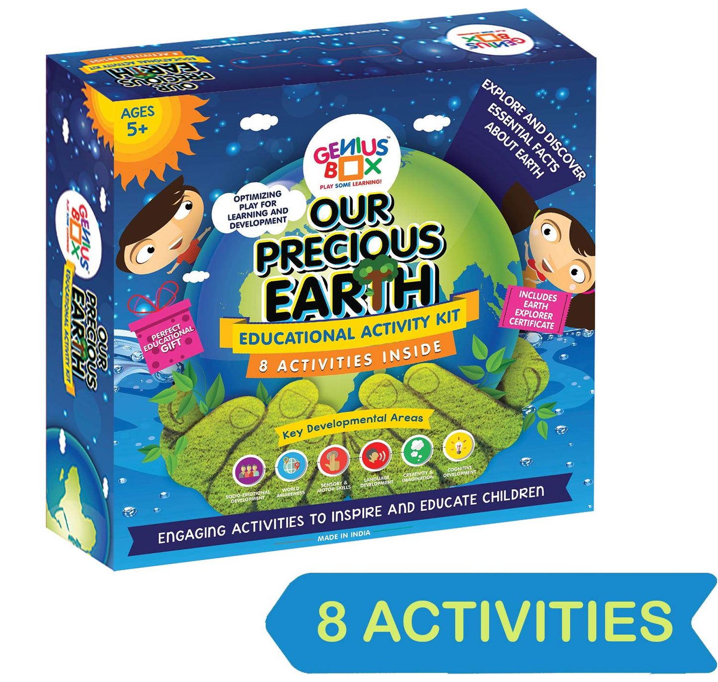 Genius Box Educational Toy for 5 Years and Up: Our Precious Earth DIY, Activity Kit, Experiment, Learning Kit, Educational Kit, STEM Toy - Gifts4All