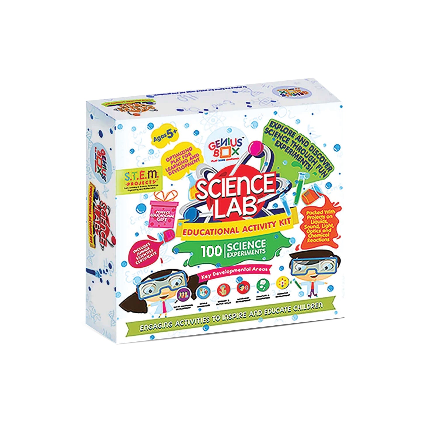 Genius Box Educational Toy for 5 Years and Up: Ultimate Science Lab DIY, Activity Kit, Learning Kit, Educational Kit, STEM Toy 100 Activity Kit - Gifts4All