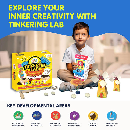 Genius Box - Play some Learning Educational Toy for 8+ Year Age: Tinkering Lab DIY, Activity Kit, Experiment, Learning Kit, Educational Kit, STEM Toy - Gifts4All